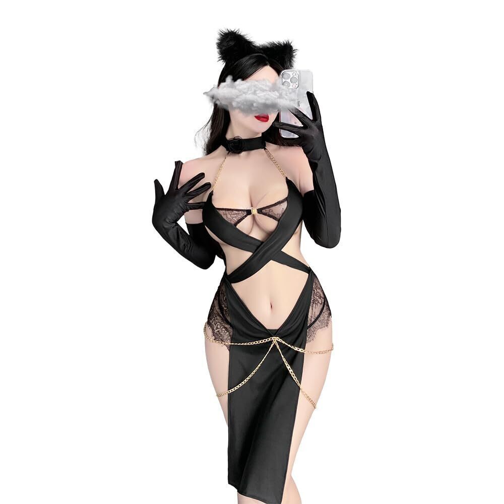 6377 Sexy Cosplay Cheongsam Lingeries Anime Maid Dress Halloween Egyptian